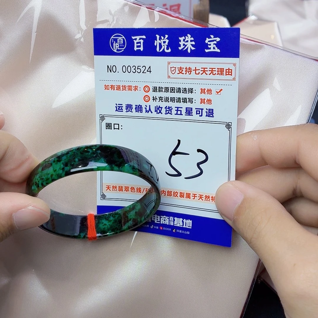翡翠未镶嵌手镯阳绿乌鸡