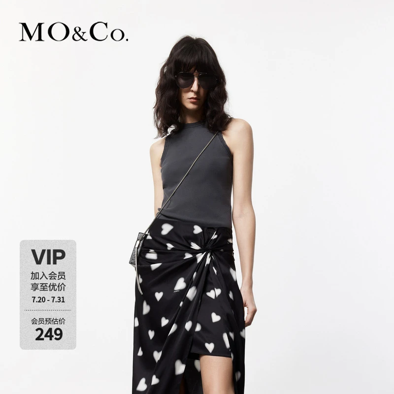 【5A抗菌】MOCO夏洗水脏染修身工字背心上衣MBD2VET020