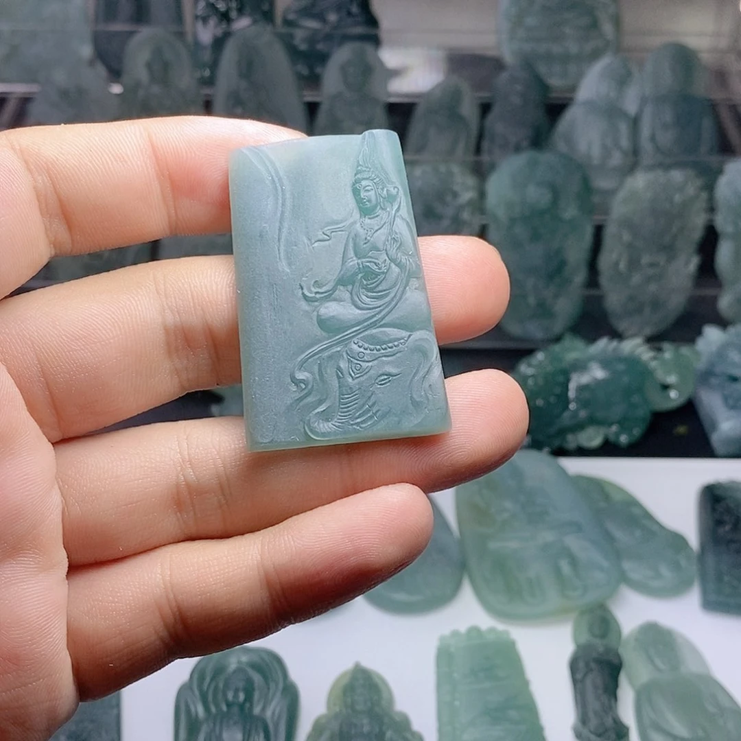定制翡翠未镶嵌普贤