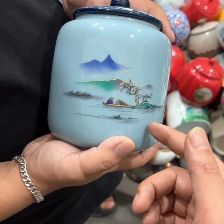 瑕疵福利品陶瓷茶叶罐介意勿拍