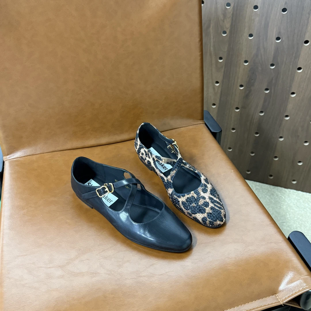 【今喜】夏季新款平底单鞋女百搭时尚玛丽珍豹纹女鞋G833