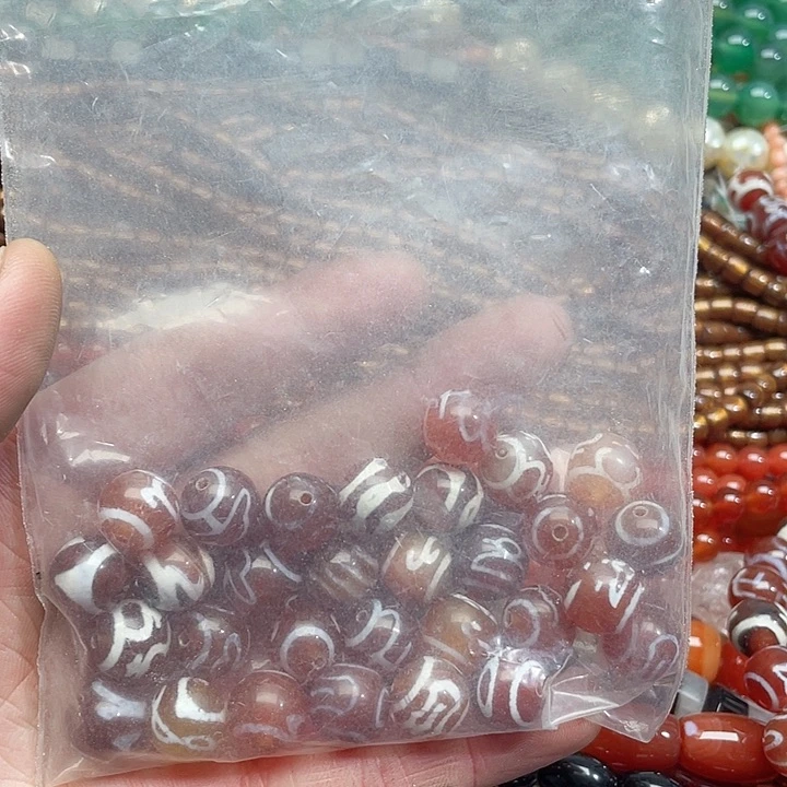 玛瑙/玉髓珠宝半成品未镶嵌九****_一条12mm玛瑙