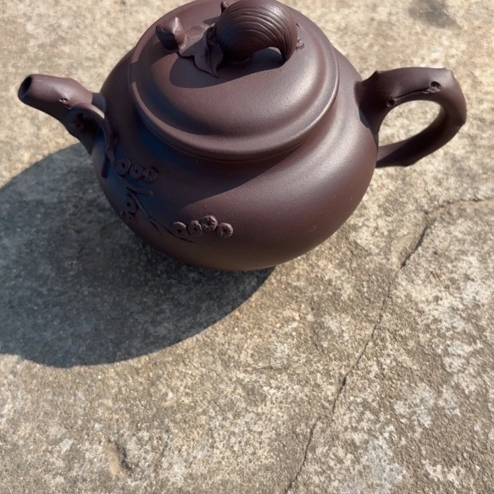茶壶紫砂紫泥贴花掇支300cc