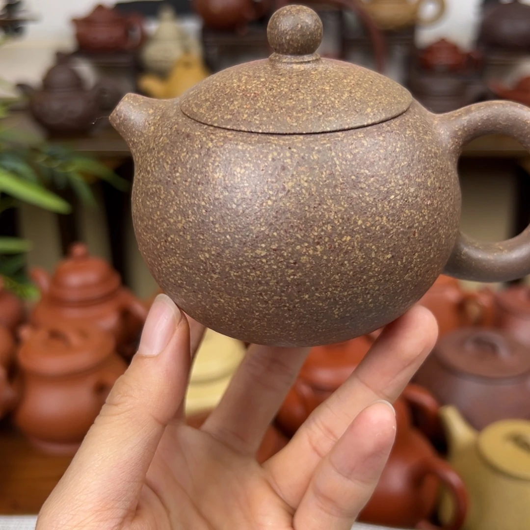 紫砂茶壶紫砂壶西施壶芝麻段200cc全