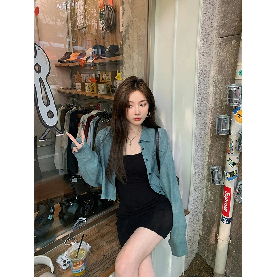 张贝贝 复古扎染工艺 Row风短衬衫 天然植物纤维