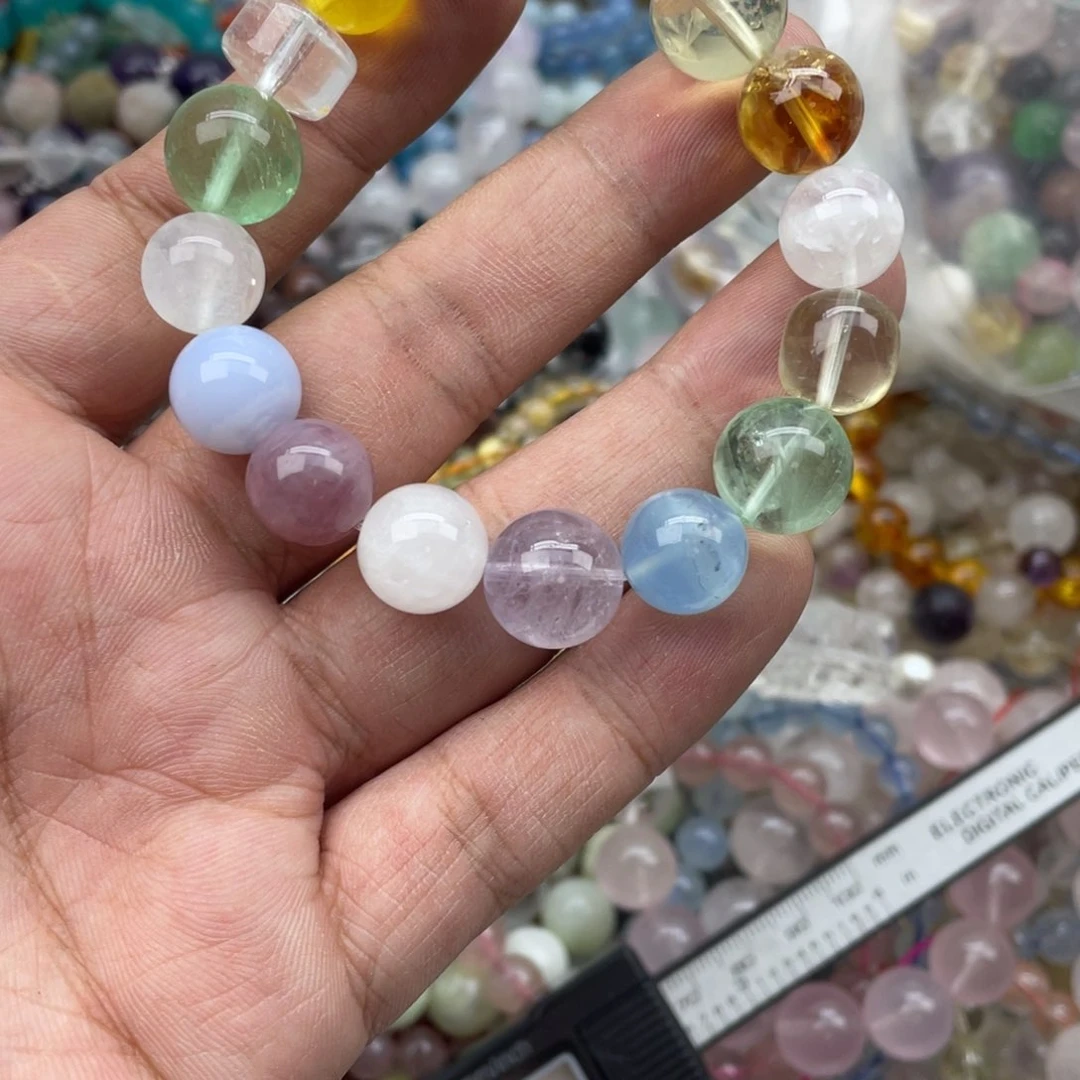 银S925镶嵌手链烟晶