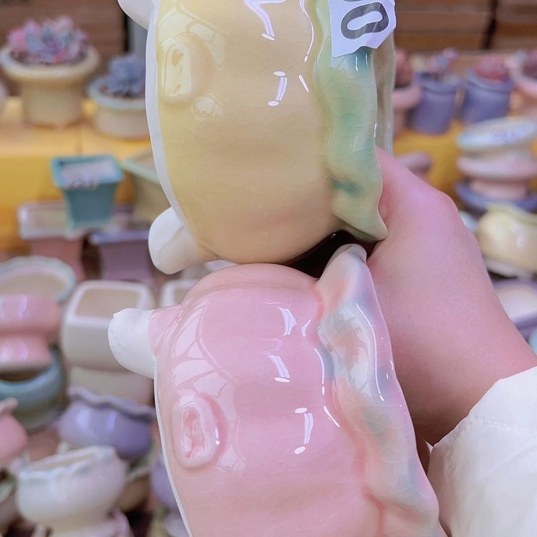 红陶陶瓷花盆当场满12包邮