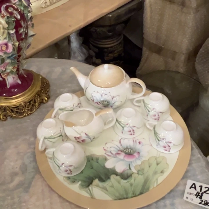 陶瓷纯手绘骨质瓷茶具套装特价包邮不退换