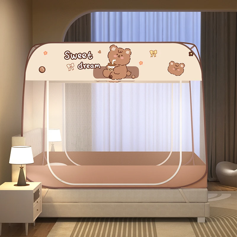 免安装蒙古包蚊帐2025新款防蚊家用卧室双开门可折叠防摔全底蚊帐