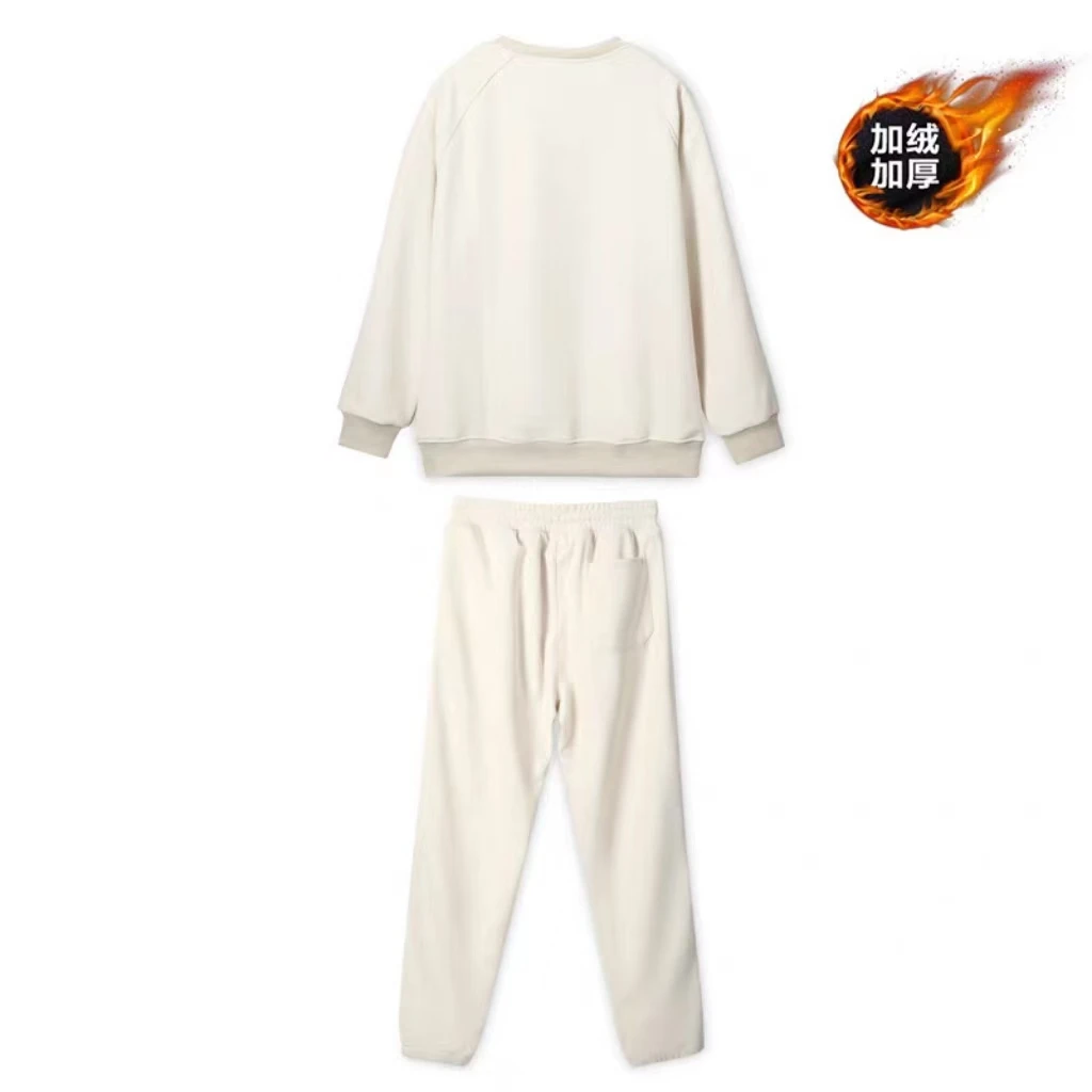 情侣款休闲百搭加绒加厚卫衣卫裤套装3160