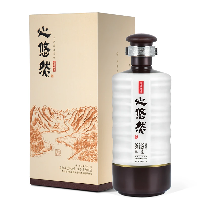 心悠然【地蕴优选 】纯粮食柔顺酱香型白酒53度500ml*1瓶