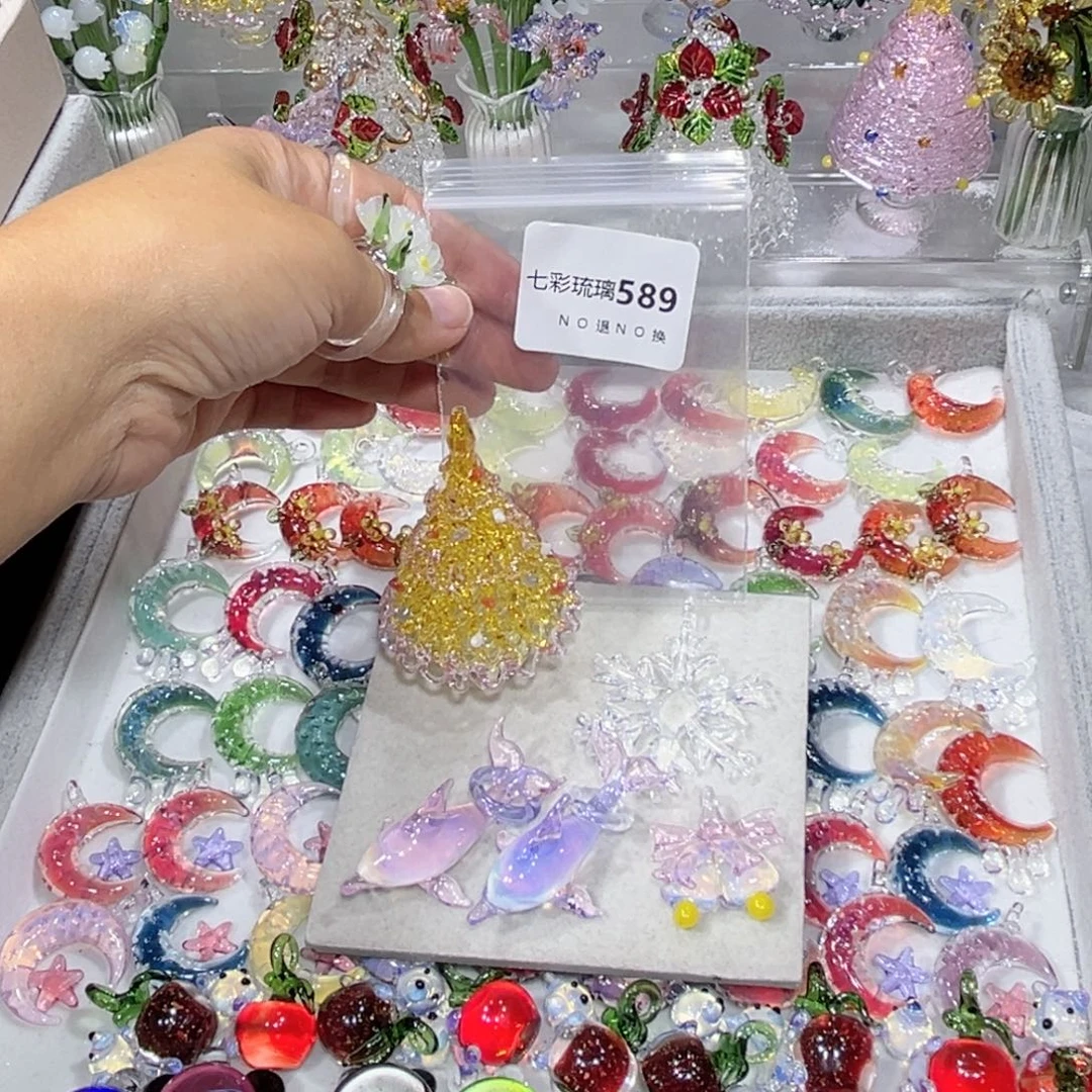 古***尔吊坠（不含链）玻璃589五个挂件