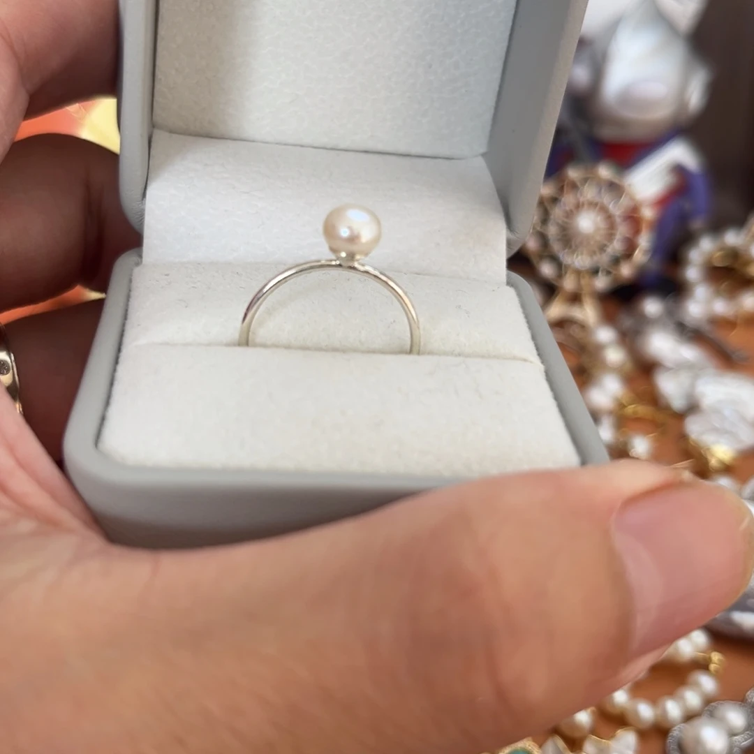 淡水珍珠钛钢颈饰戒指