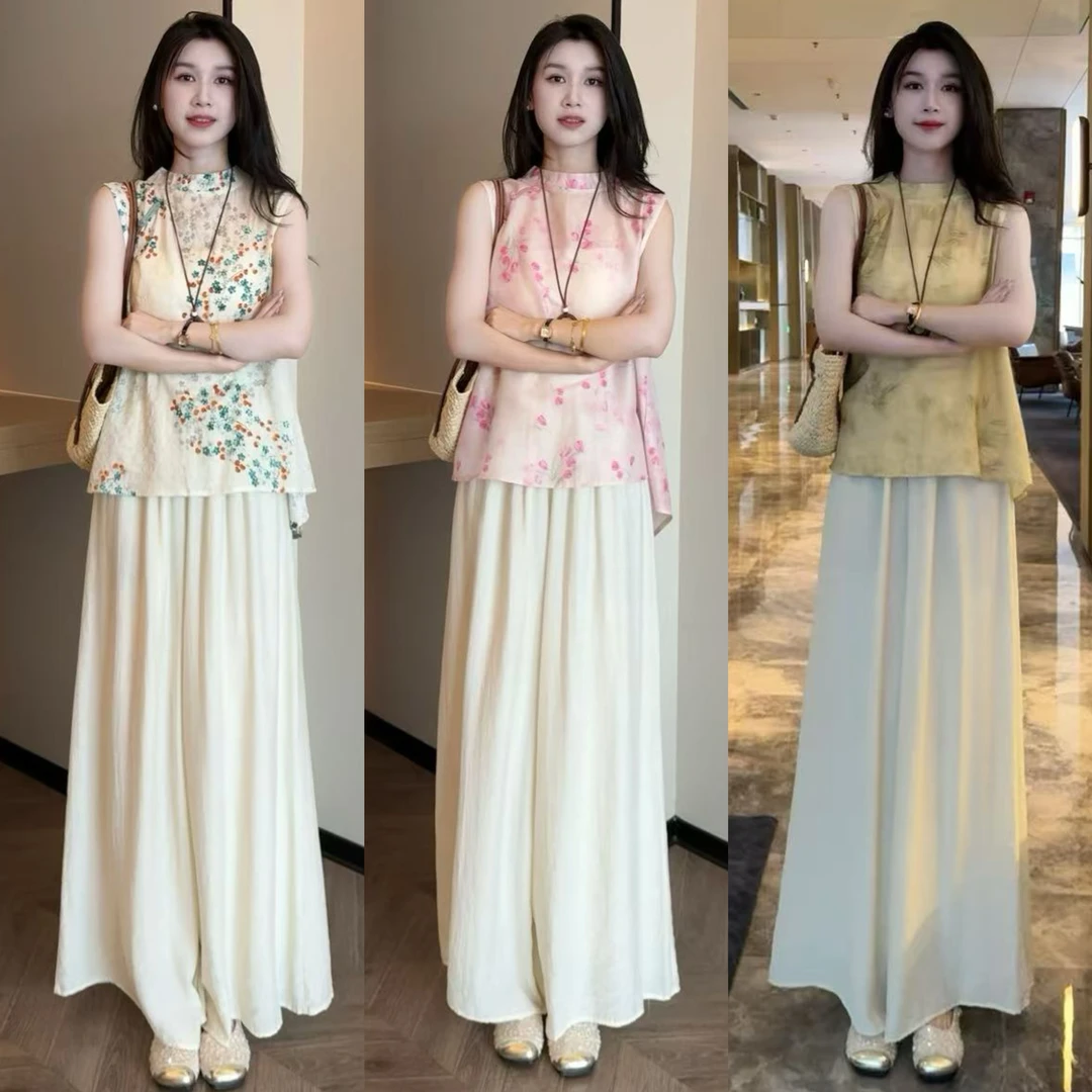 2025年夏季新款苎麻无袖新中式防晒夏上新套装