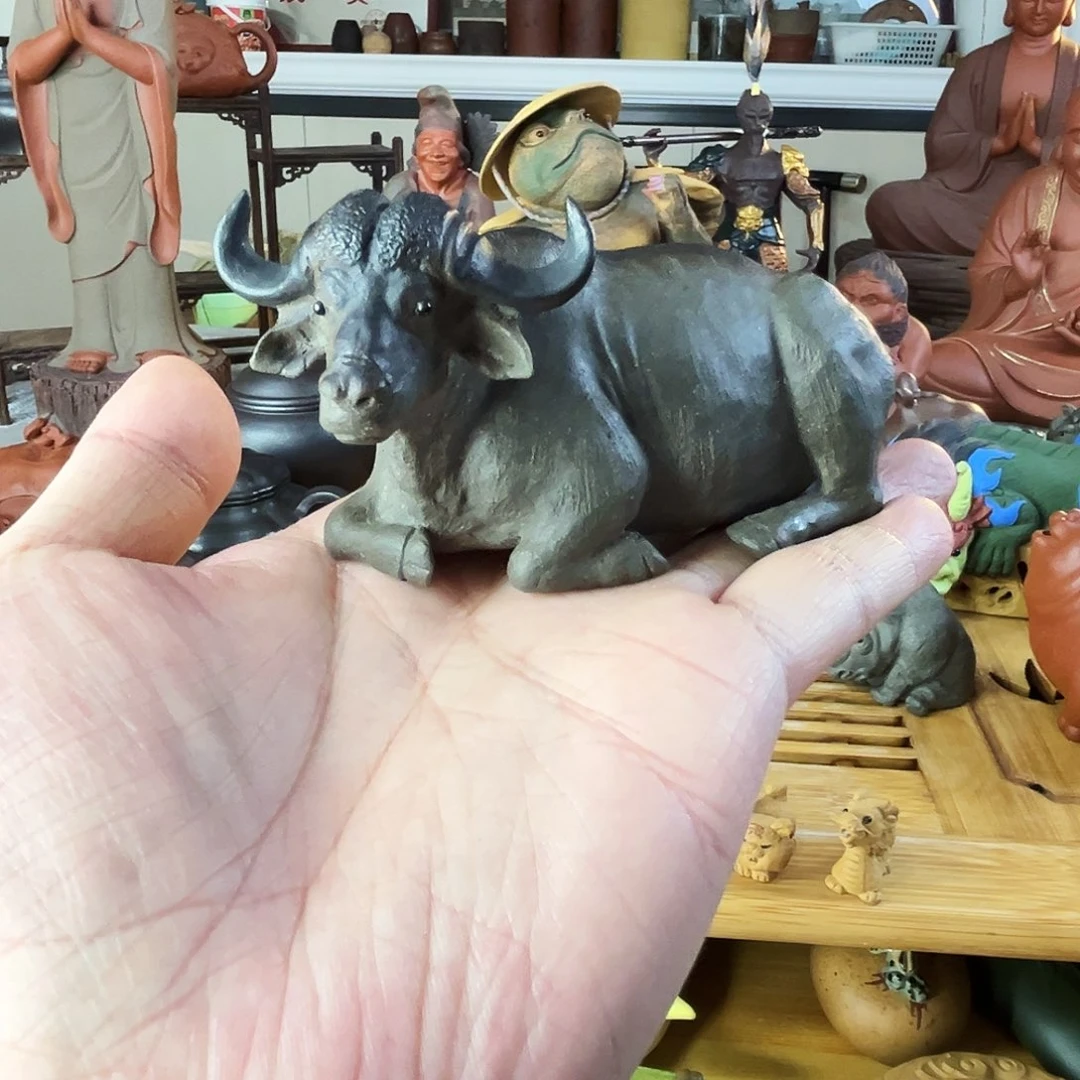 禅***痞茶宠紫砂卧牛茶宠！