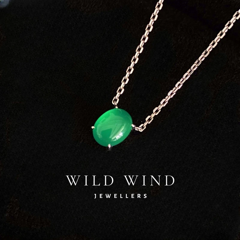 坠链均925银 新中式丨绿眼睛 • 浓绿高品质高透项链 • 链坠一体