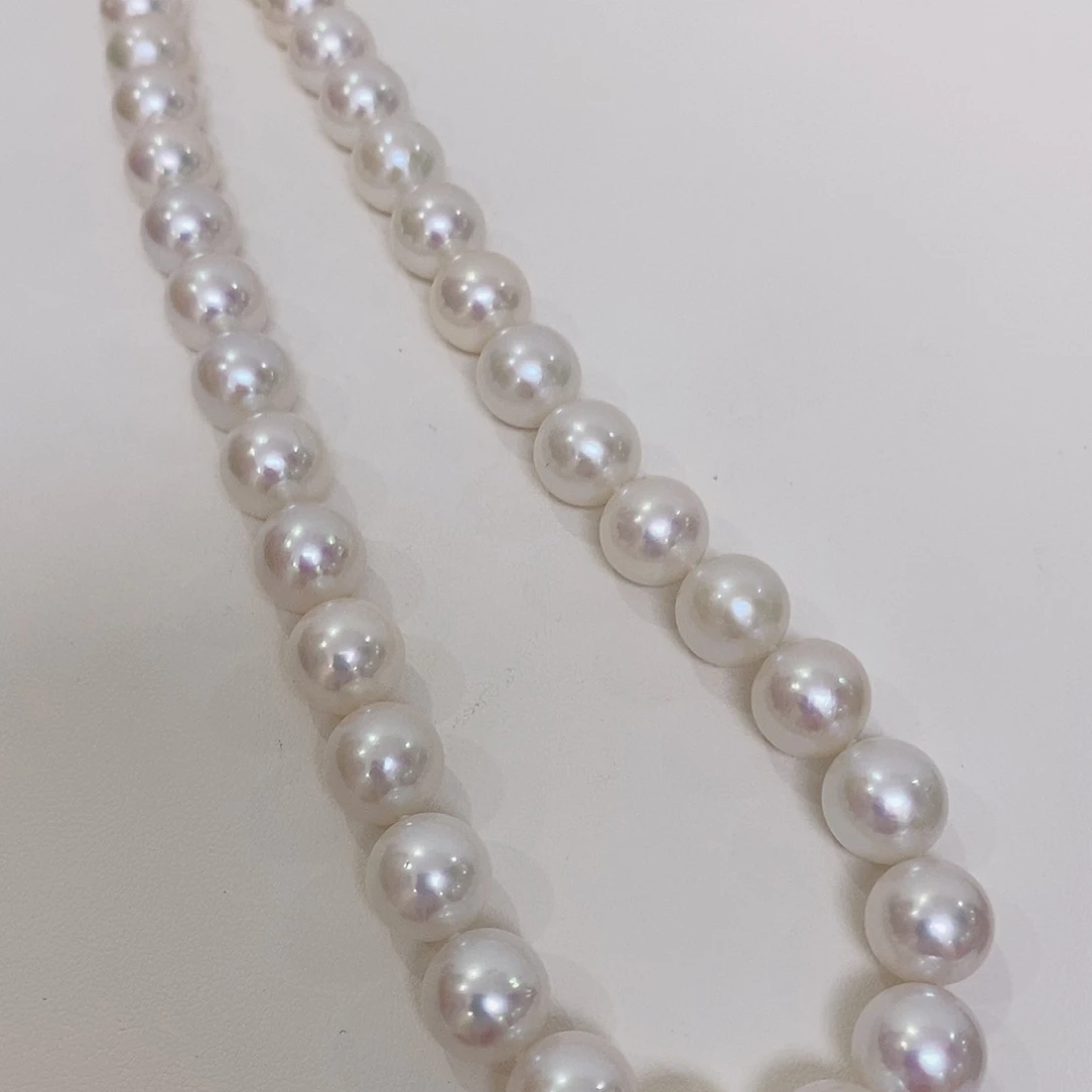 淡水珍珠项链银S925镶嵌11-12