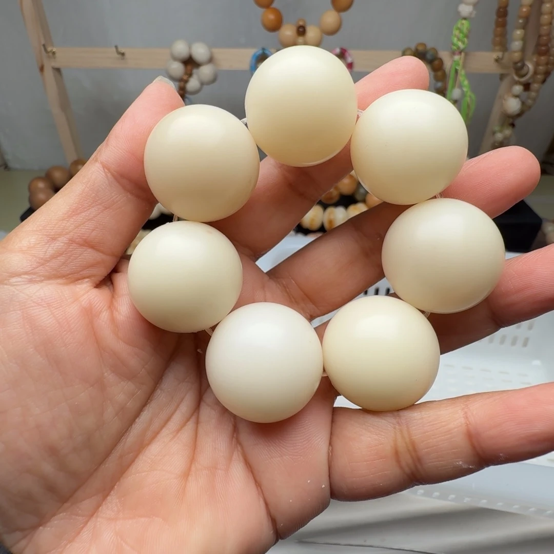 牙***牙菩提根/象牙果手串卡24左右干磨汤圆