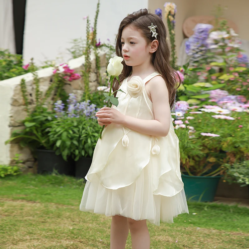 女童夏装连衣裙2025新款儿童洋气时髦裙子中大童宽松休闲背心纱裙