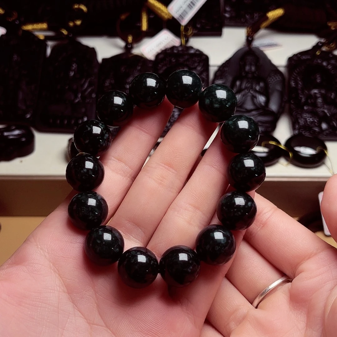 未镶嵌手链翡翠天然缅料A货卡14手串1205