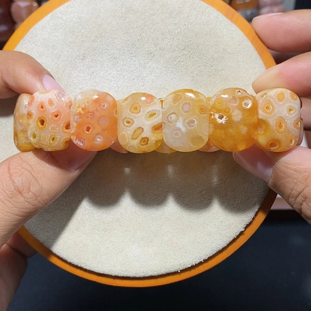 硅化珊瑚（珊瑚玉）手串未镶嵌糖彩15