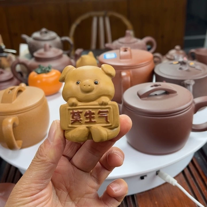 茶壶紫砂紫砂花茶