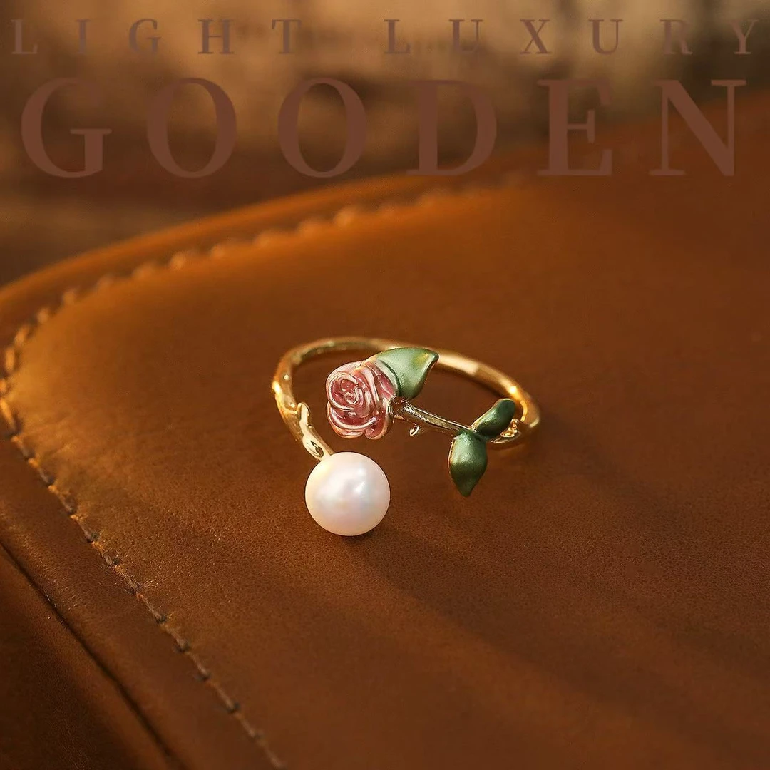 铜合金戒指 Gooden岛家【玫瑰之吻】高级感气质轻奢开口小众戒指