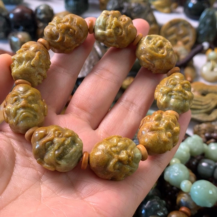 未镶嵌岫岩河磨玉(透闪石质玉)笔搁