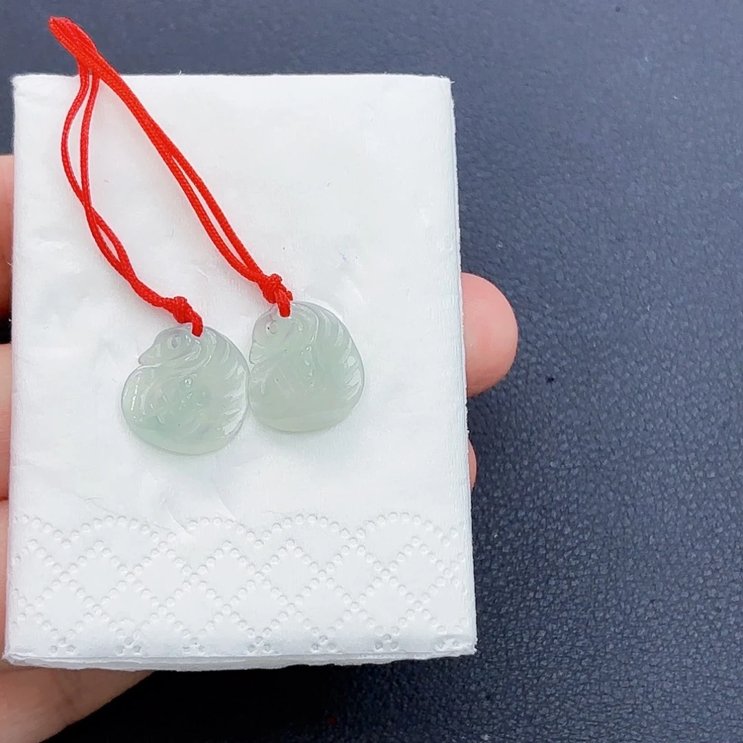 翡翠未镶嵌耳饰精品•耳饰一对