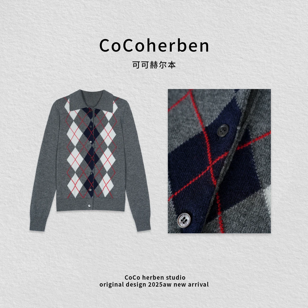 修身拼接袖女毛衫上衣毛针织衫时尚开衫HB1005