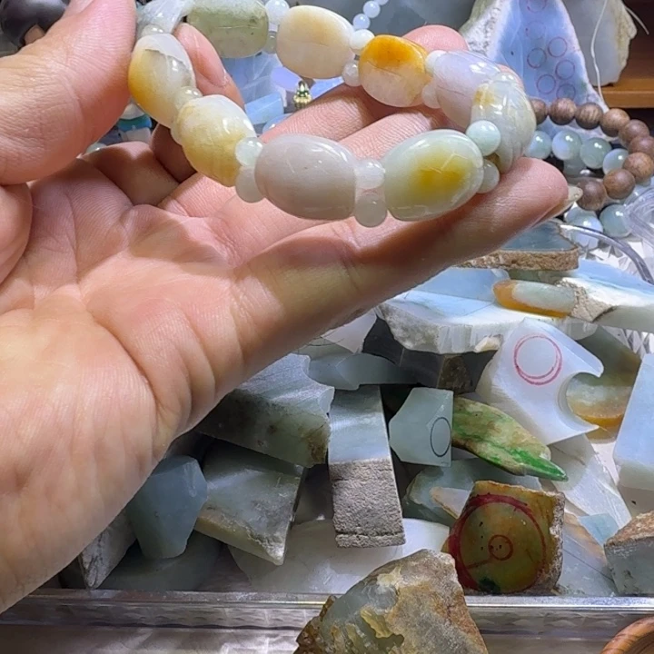 翡翠未镶嵌颈饰天然缅甸翡翠手串