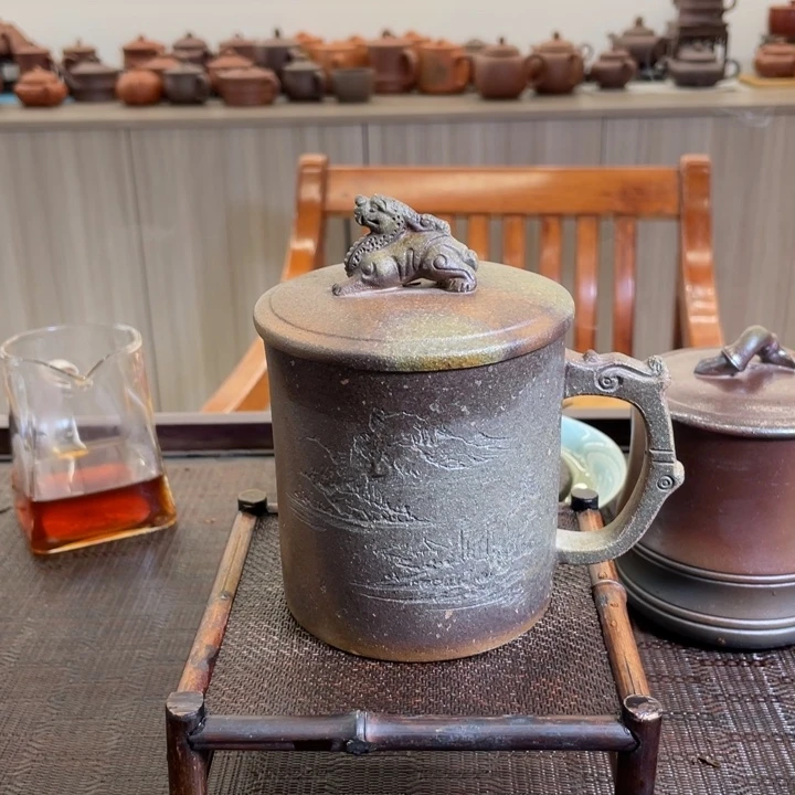 本山绿泥茶壶本山绿柴烧工艺