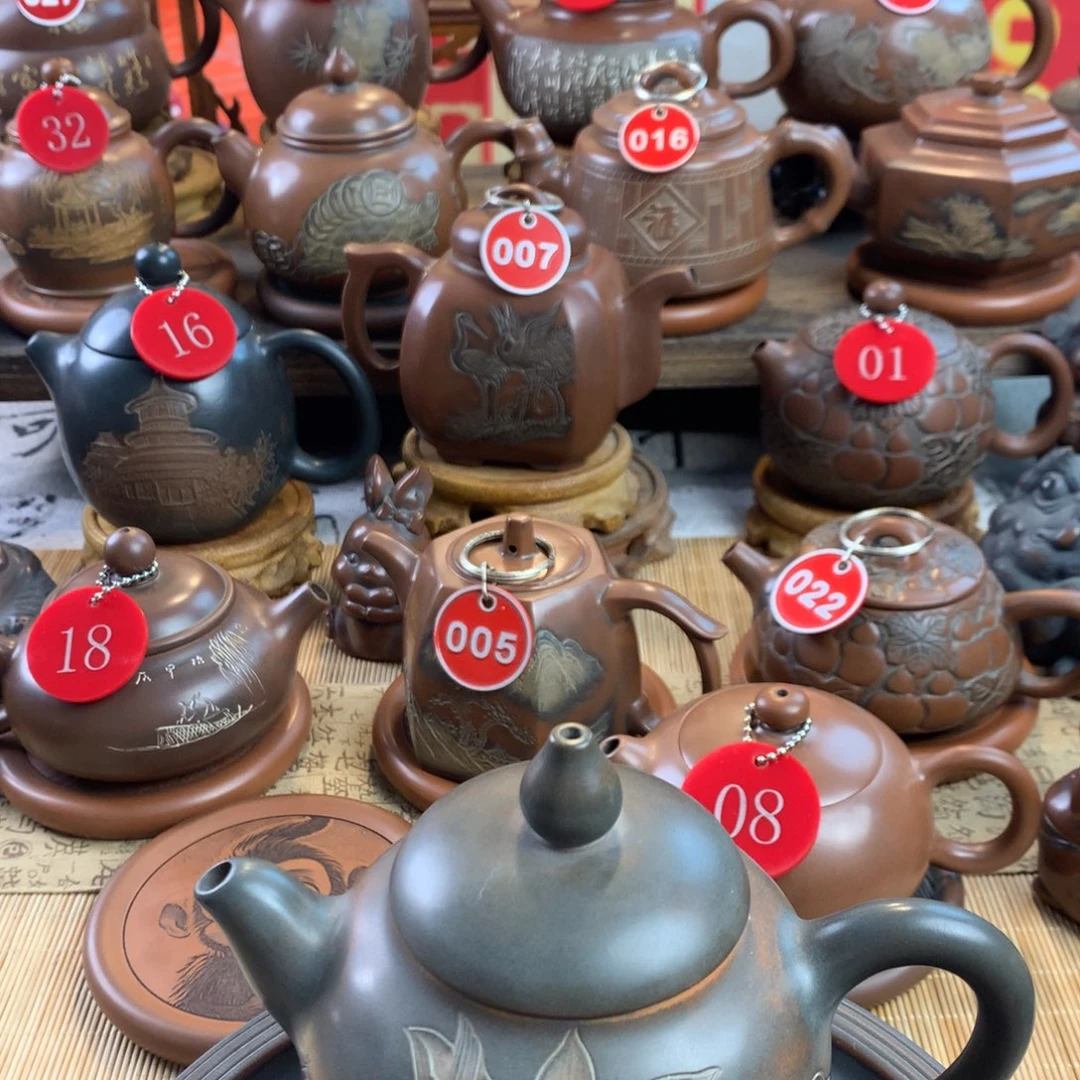 忍**龟坭兴陶手工刻绘老壶