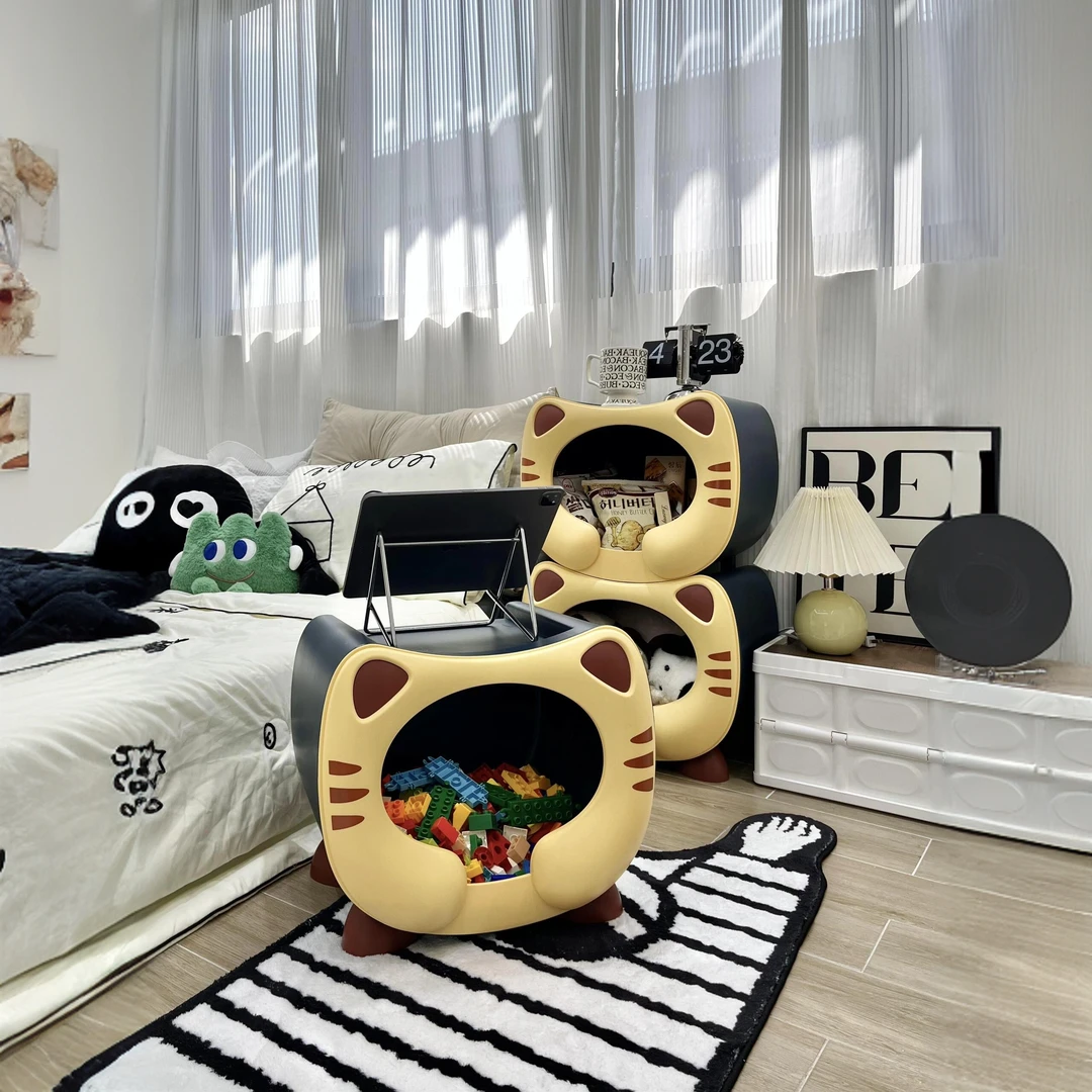 儿童玩具收纳箱宝宝衣服零食整理箱家用大容量卡通箱子宠物房猫窝