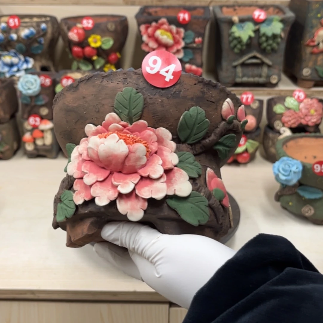 【闪购商品】紫砂花盆94号内口14.5脚高13