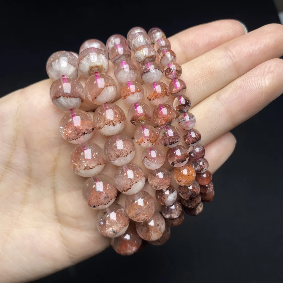 Y220 天然超七金字塔手链6-12mm+多样性发一