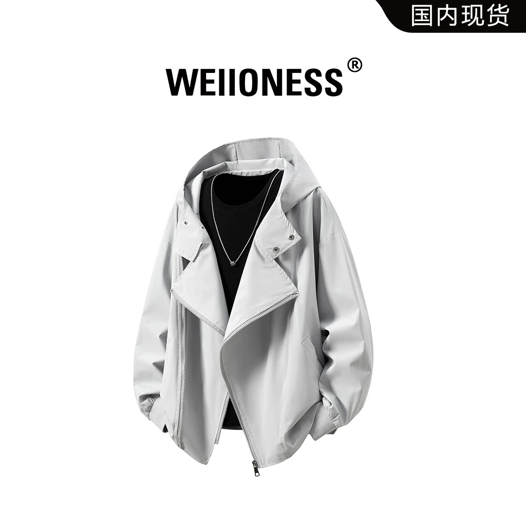 WEIIONESS美潮轻奢风男装夹克2026春季新款时尚潮流男士外套上衣