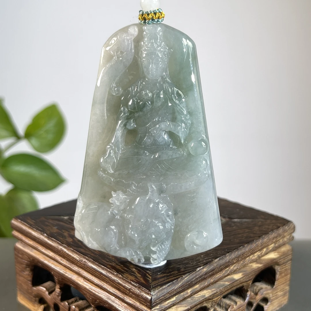 JSW01-108 天然缅甸A货翡翠 文殊