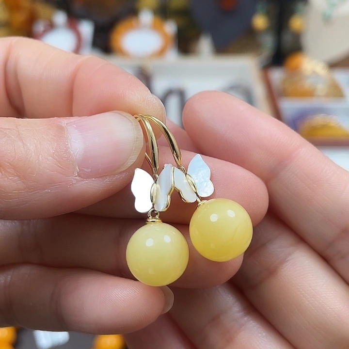 蜜蜡珠宝奇石银S925镶嵌11