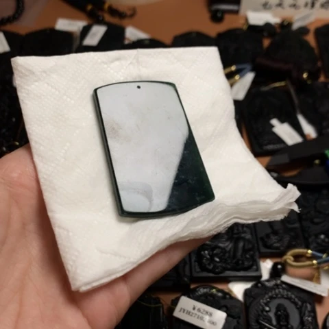 翡翠挂件未镶嵌天然缅甸a货钢琴黑挂件
