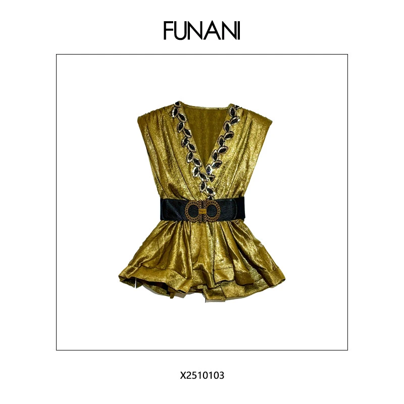 FUNANI "黄金叶" 意式進口定制立裁手工缝制短款上衣 X2510103