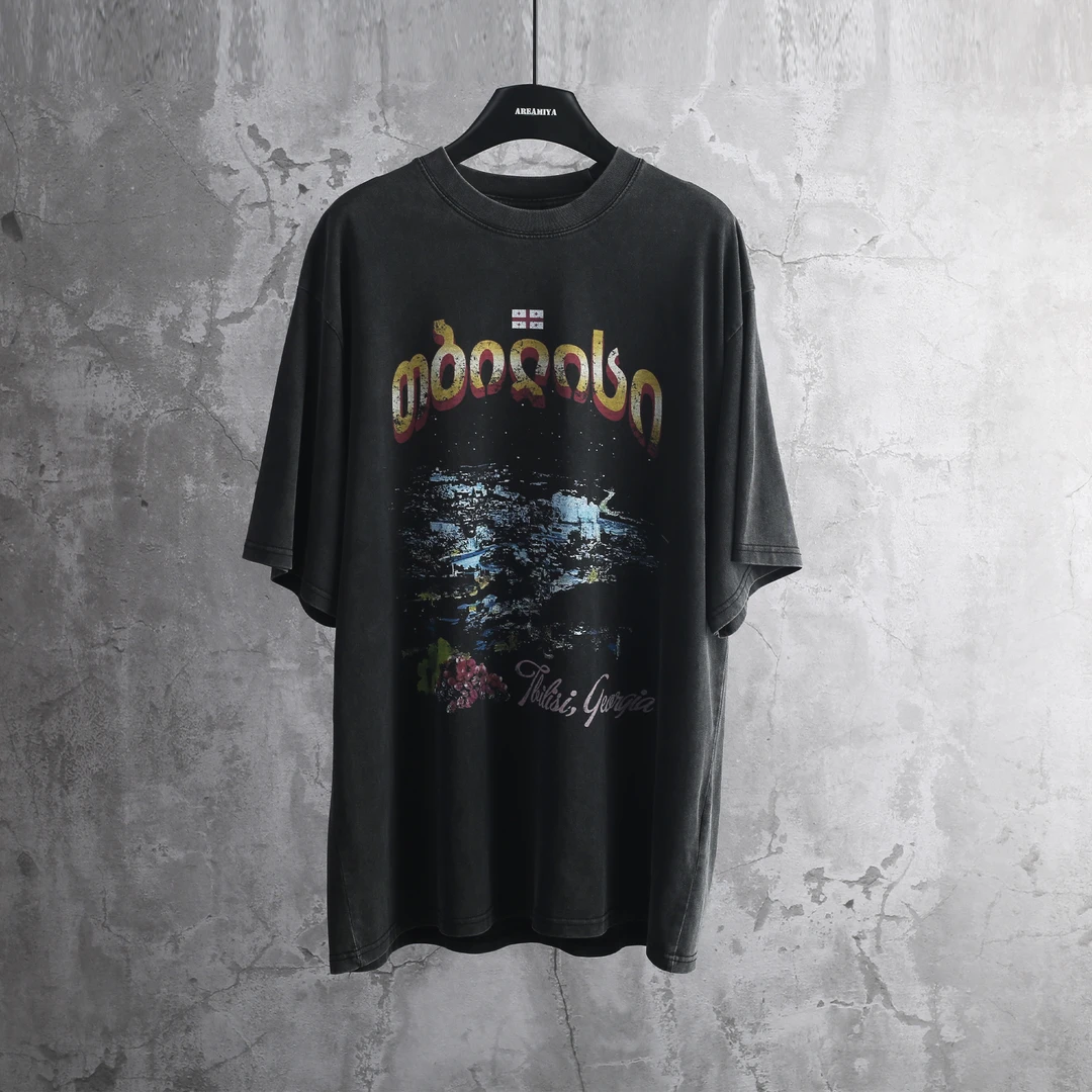 【城市之光】创意手绘图案印花T恤CP075