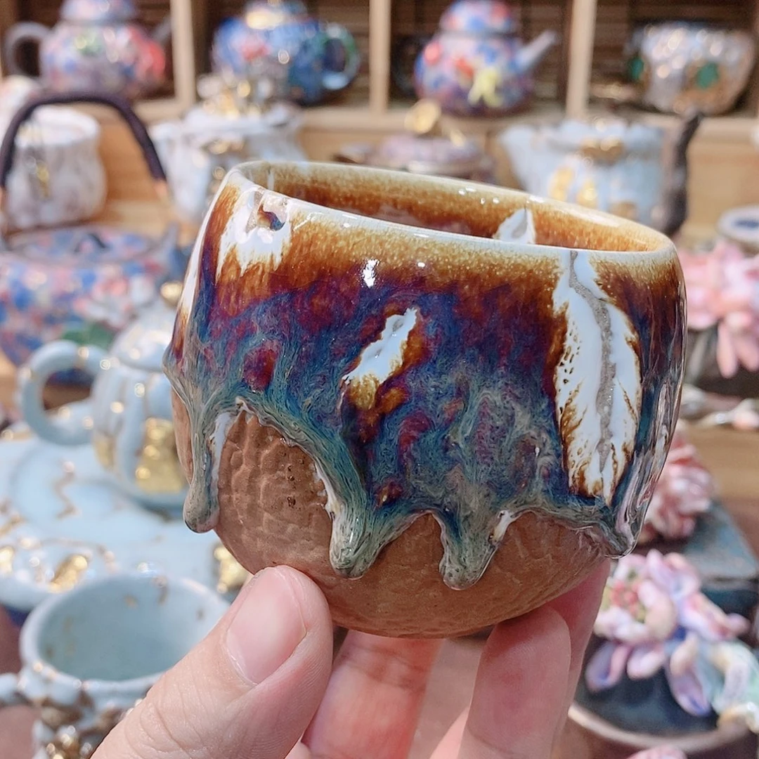 粗陶志野柴烧茶器