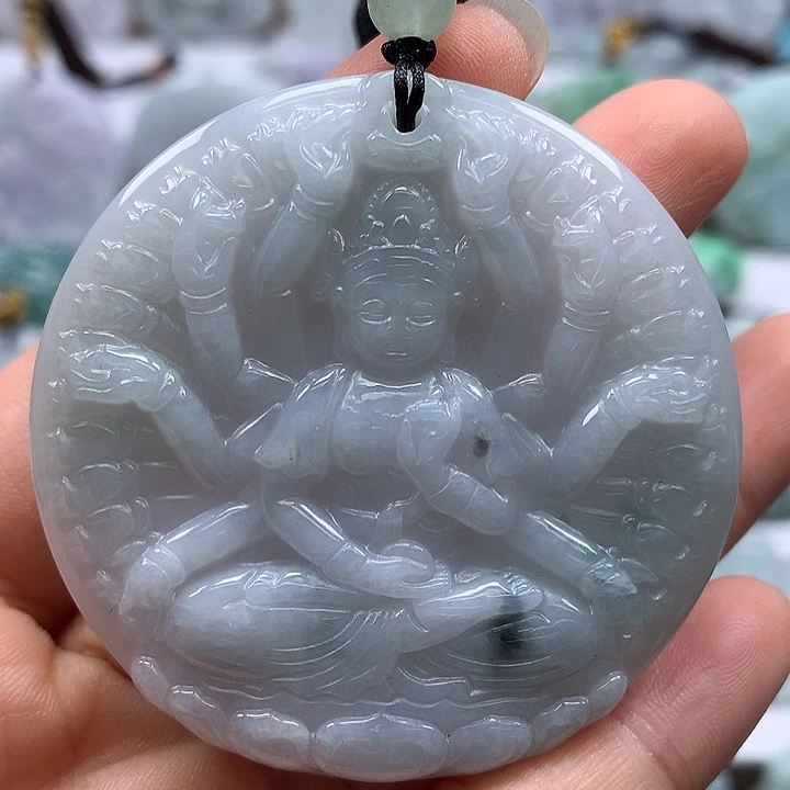 翡翠未镶嵌颈饰千手观音福利