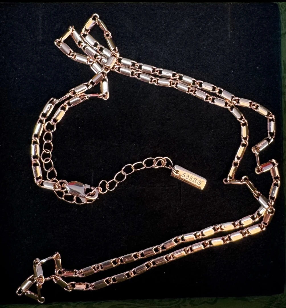 铜合金项链 146-新款女士素款气质精美坠链轻奢