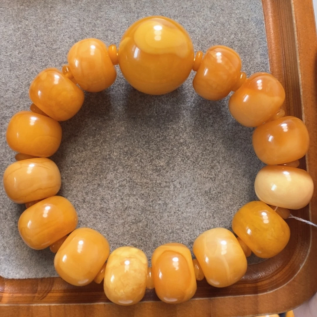 未镶嵌蜜蜡手串蜜蜡