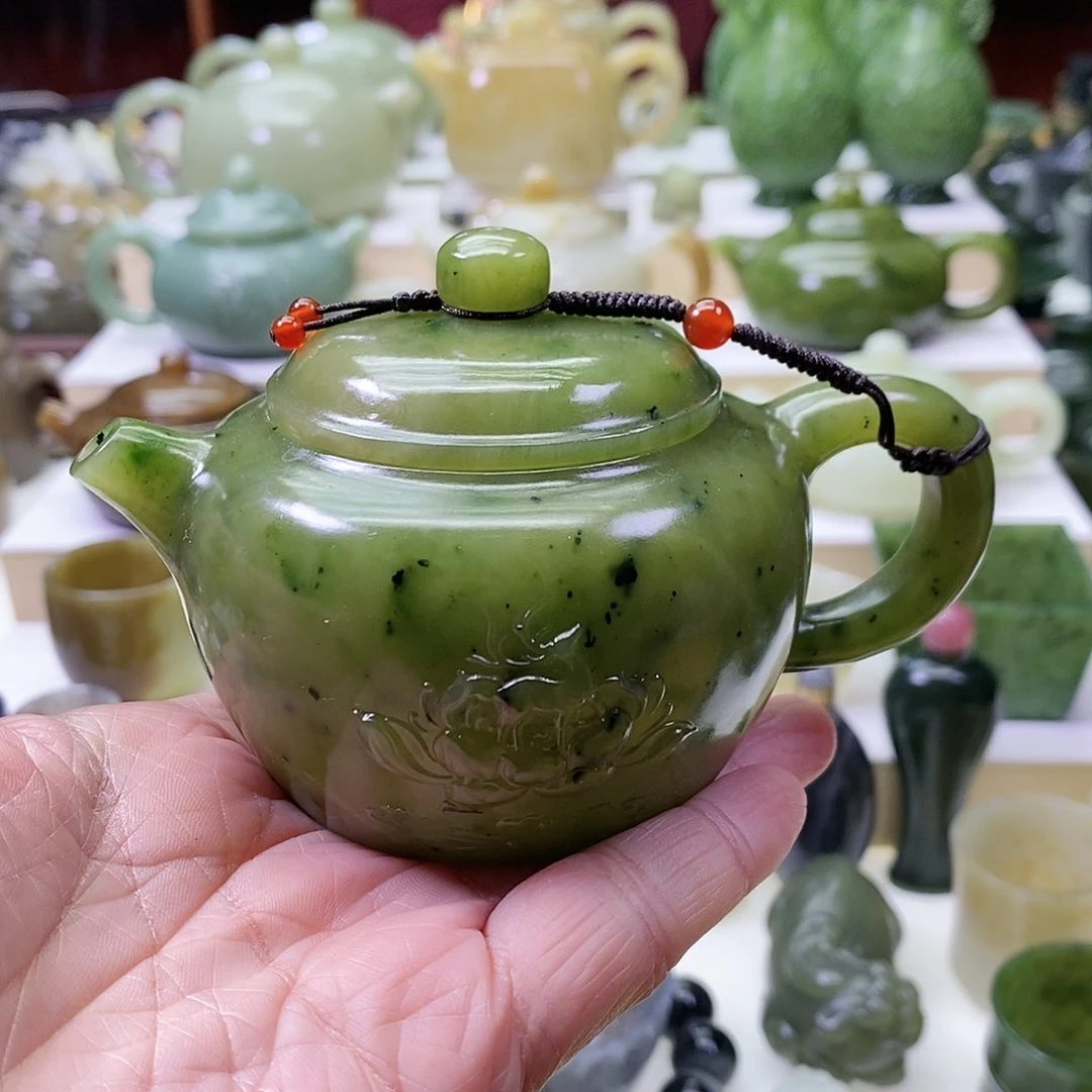 和田玉茶壶未镶嵌宛*?