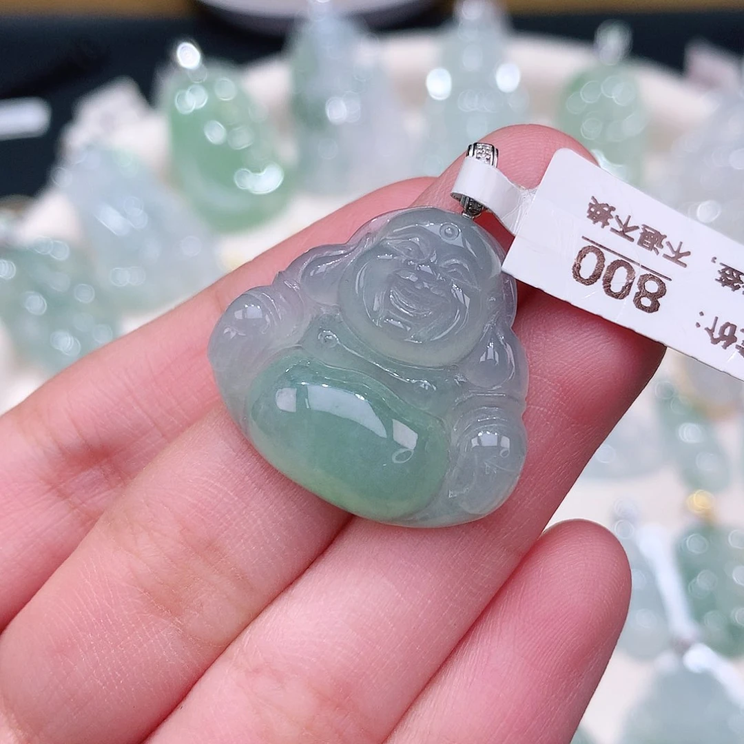 颈饰18K金镶嵌翡翠24.8-26.3-5.9