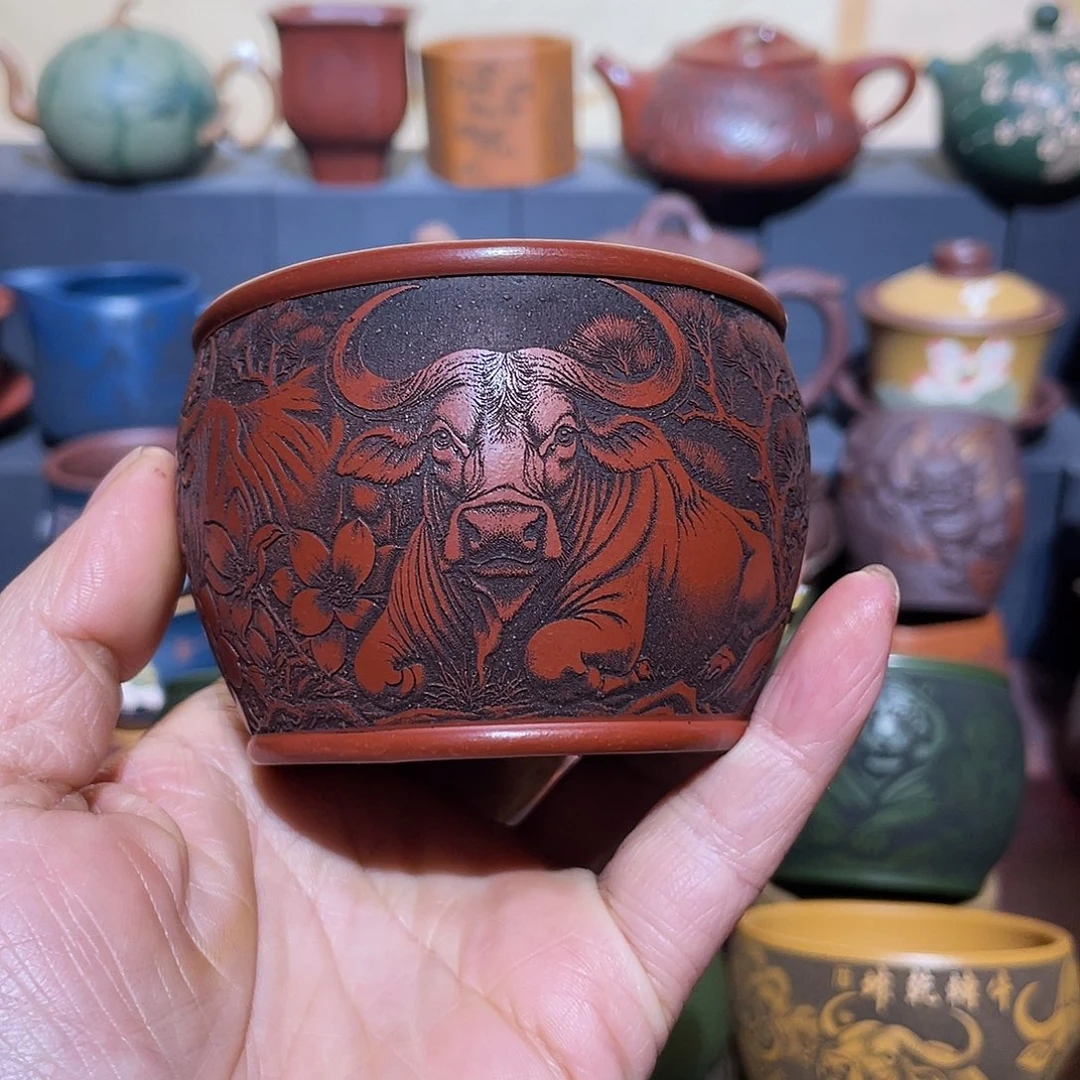 原矿紫砂手工主人杯