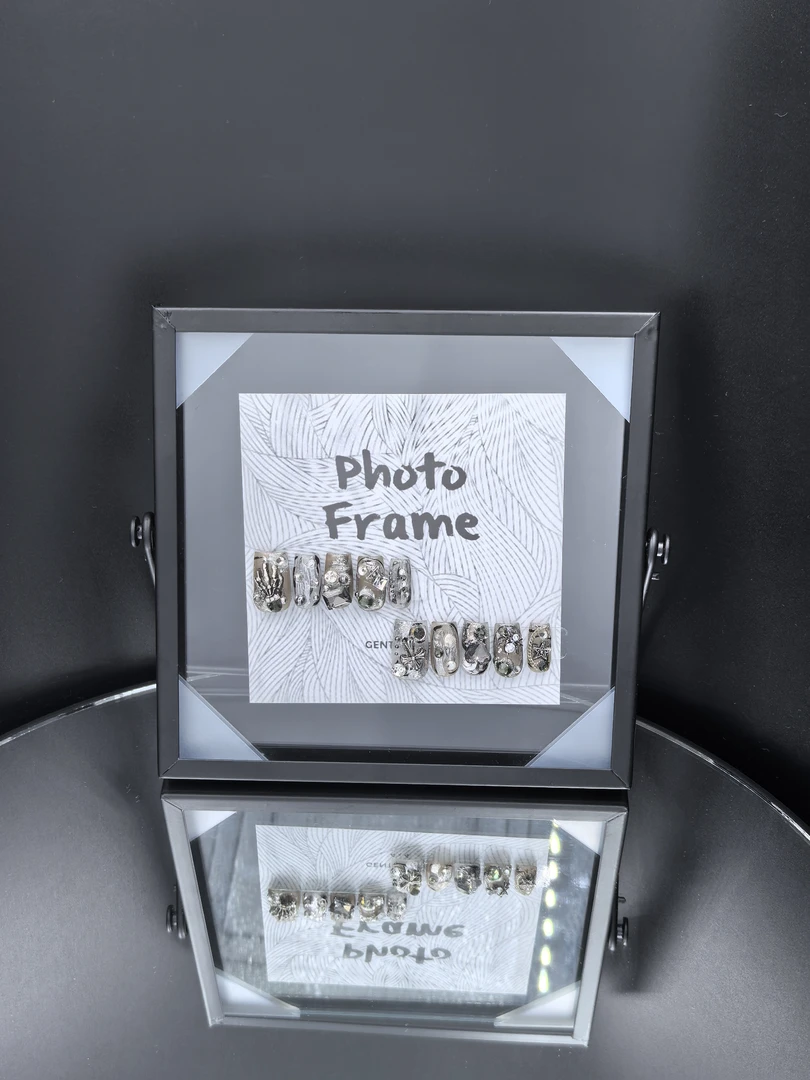 【Dandan出品】冰纯 直角方 纯手工穿戴甲10片 小众款